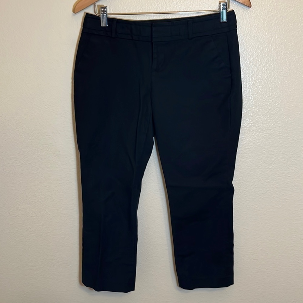 Banana Republic Martin Fit Black Petite Cropped Pant